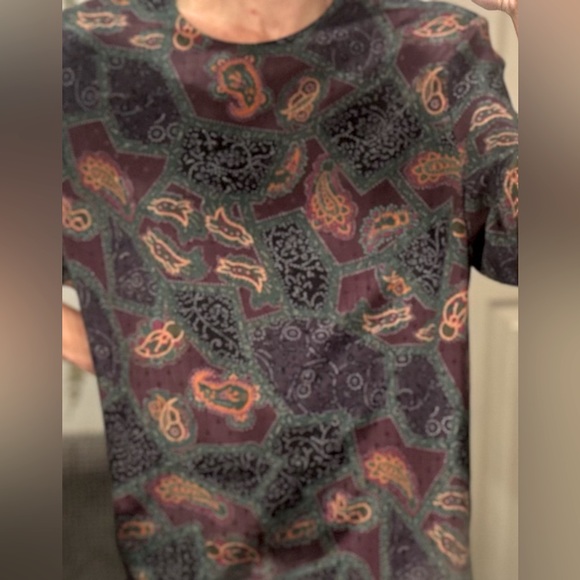 💫D’Allaird’s Vtg 70’s Women’s Abstract Padded Short Sleeves Blouse Rare FIND - Picture 6 of 8